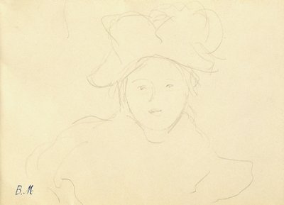 Girl with a hat by Berthe Morisot